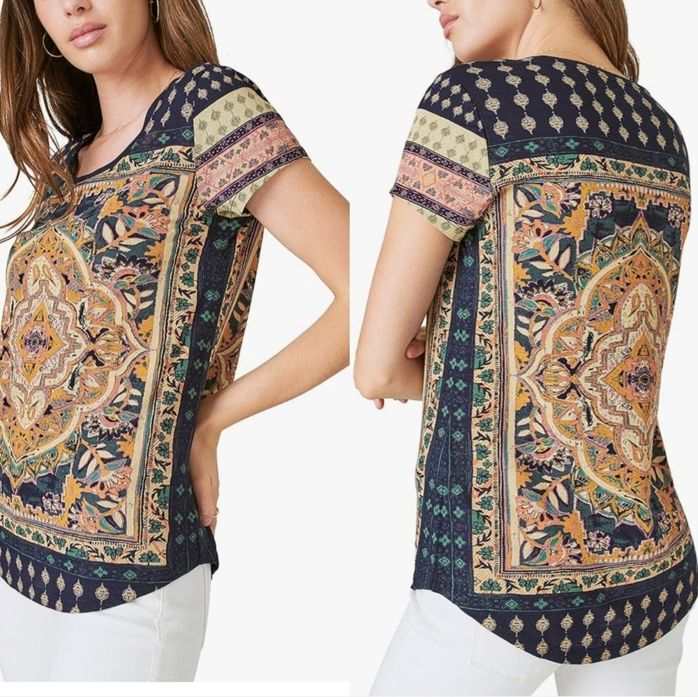 NWOT-Lucky Brand Women's Persian Carpet Tee Size L